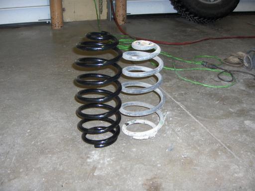 Front coil springs: New (left); old (right) image