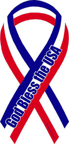 God Bless the USA (red/white/blue ribbon) image