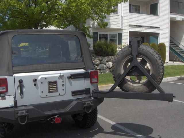 Rugged Ridge rear bumper and tire carrier image