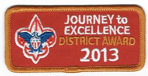 Journey to Excellence 2013 District Award image
