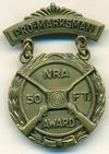 NRA 50ft Award-Pro-Marksman Medal image