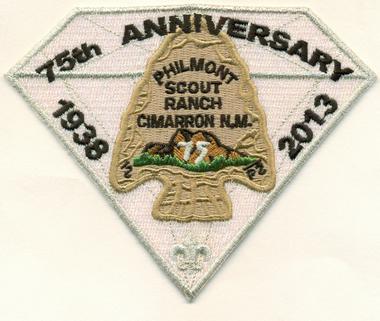 Philmont Scout Ranch Diamond 75 Anniversary patch image