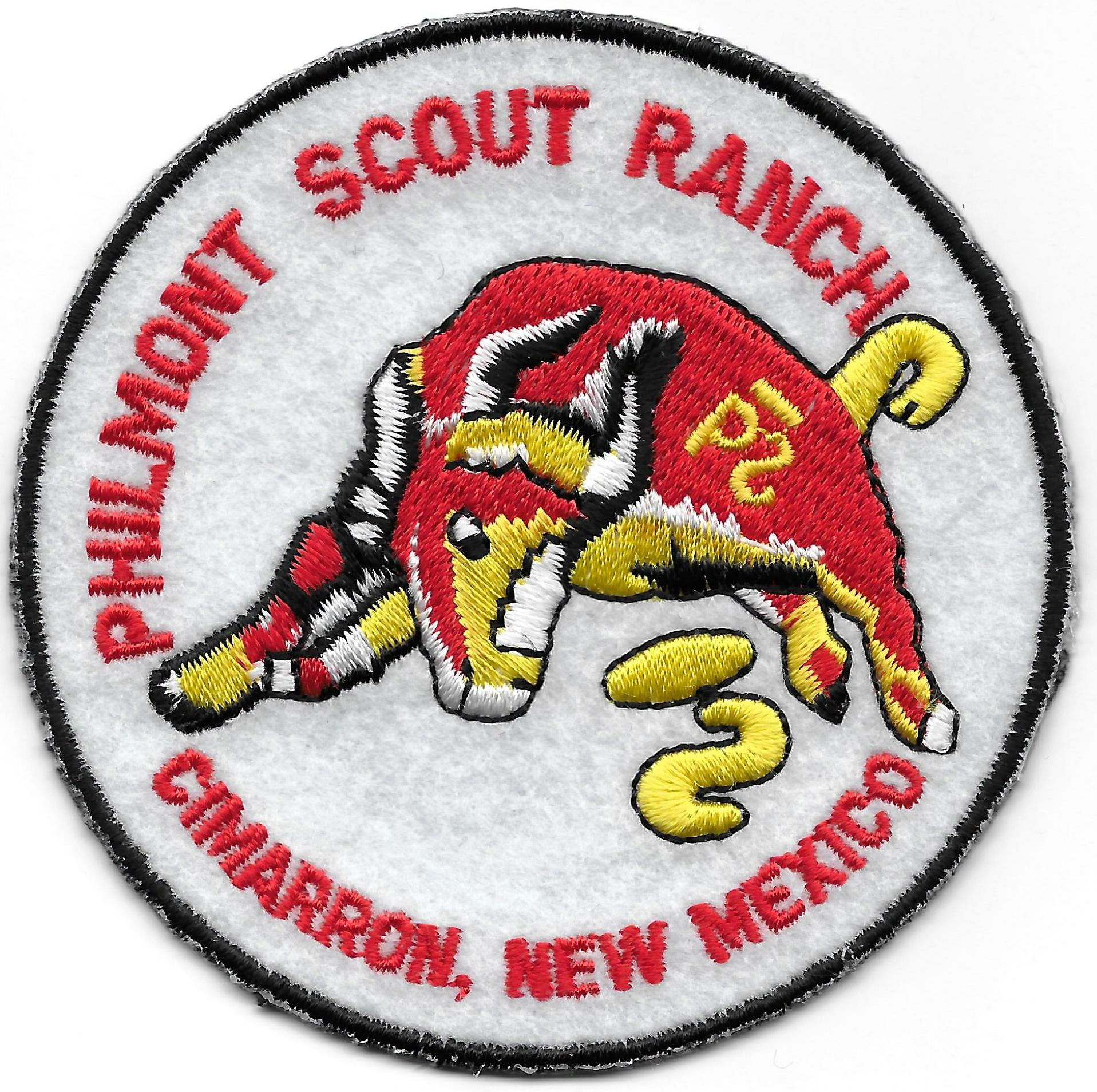 Philmont 2017 - Circular with red bull patch image