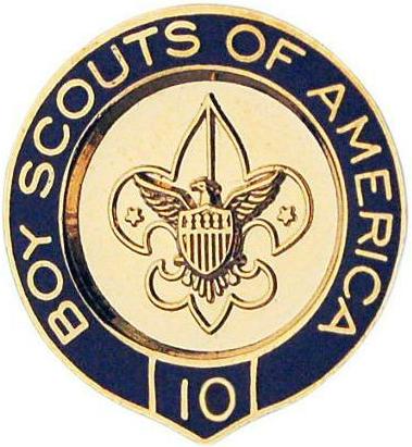 Veteran Scouter Pin - 10 Years image
