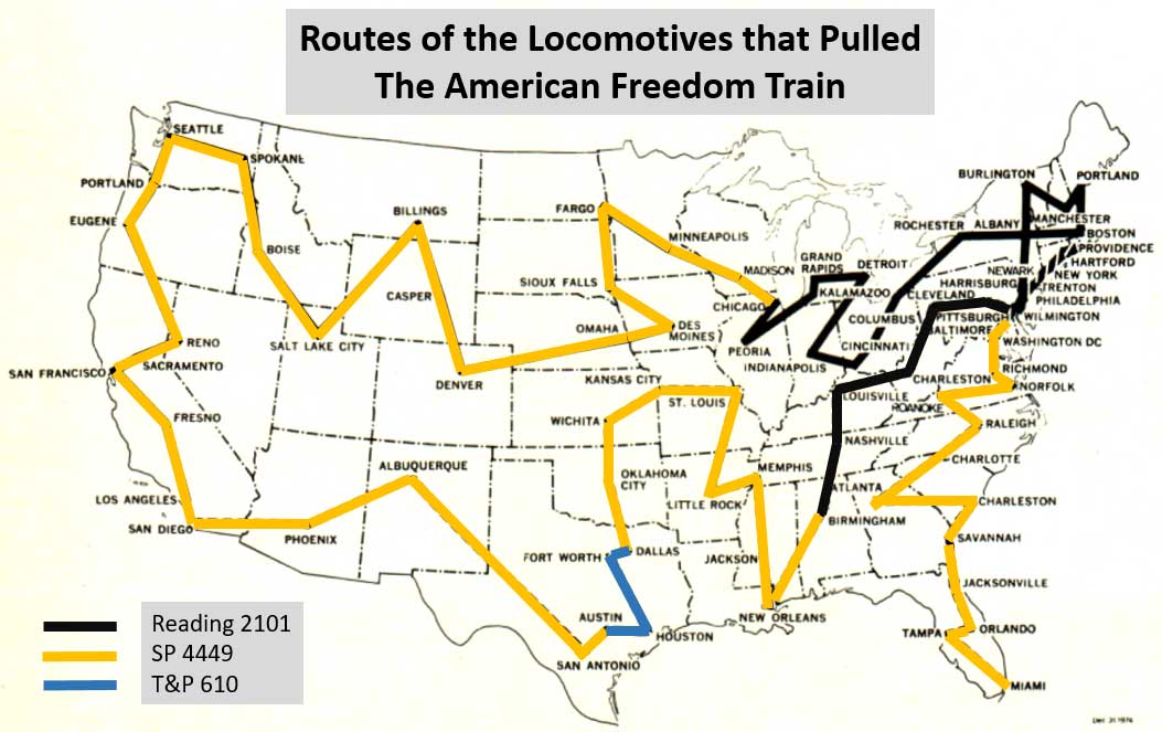 Map of locomotive's paths image
