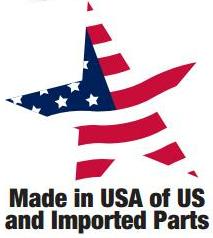 Made in USA of US and Imported Parts image
