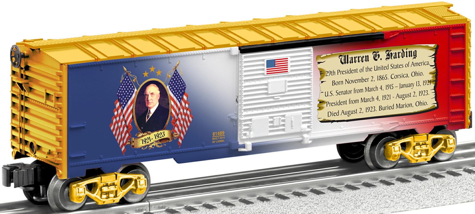 Warren G. Harding boxcar image
