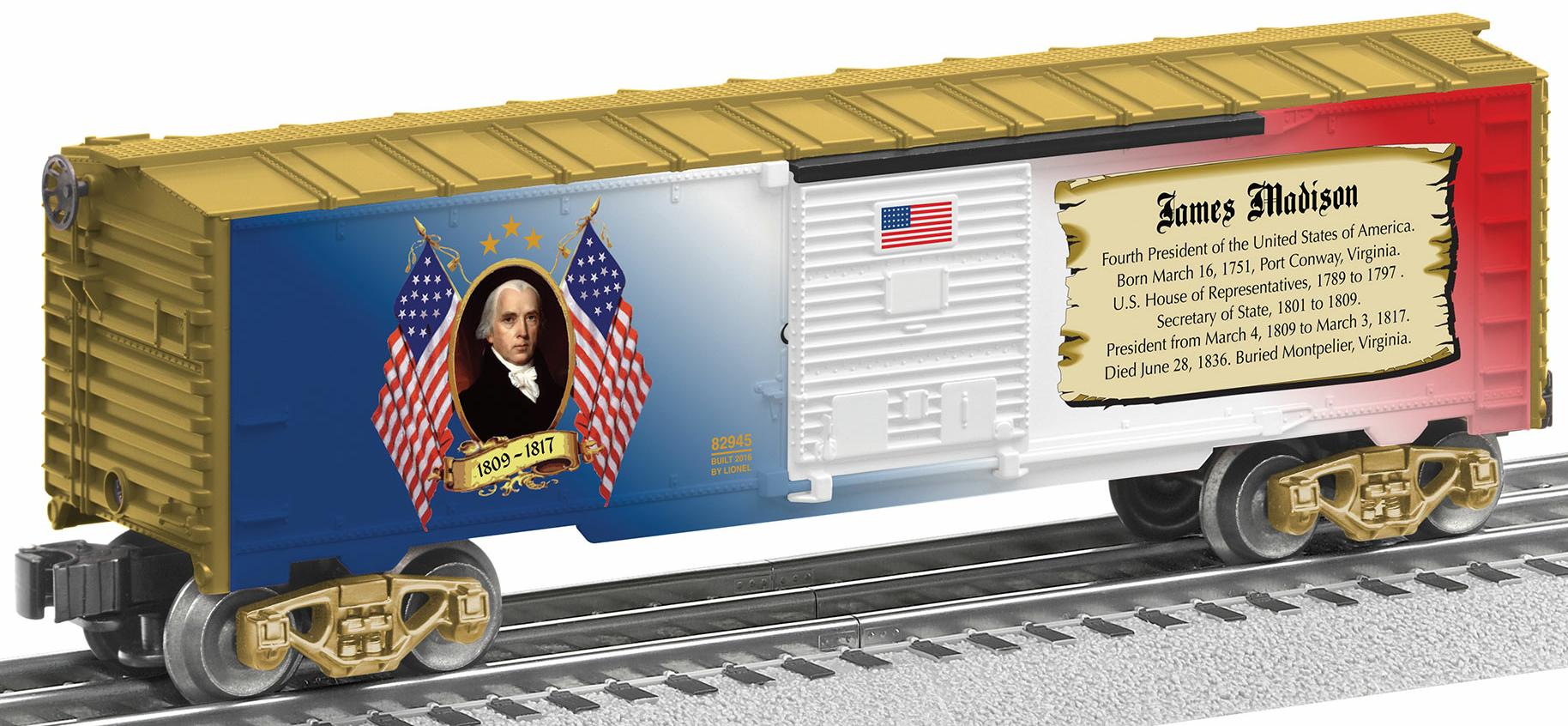 James Madison boxcar image