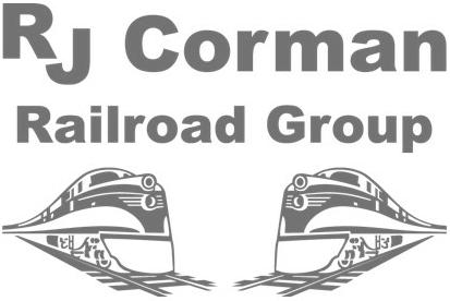 R.J. Corman black & white logo image