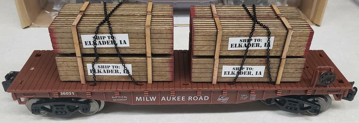 Milwaukee Road Flatcar w/Lumber Load image