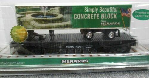 Menards Flat Car With Concrete Block Trailer image