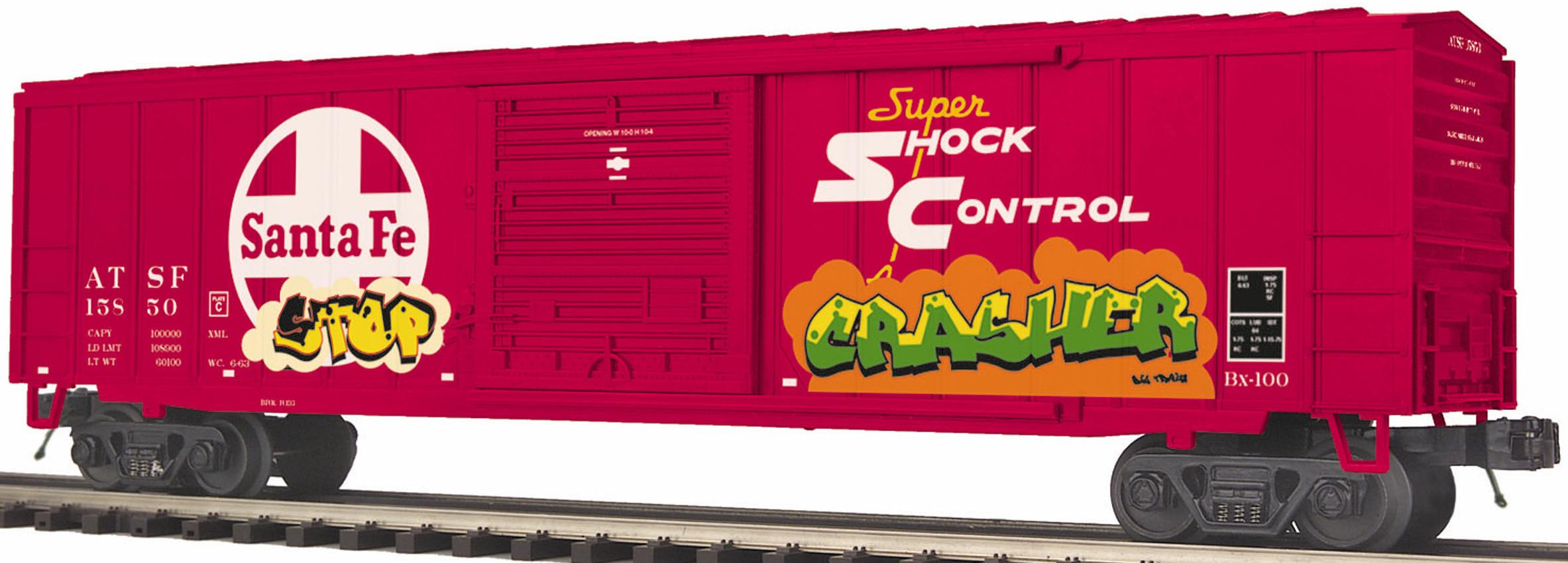 Santa Fe 50' Box Car w/graffiti image