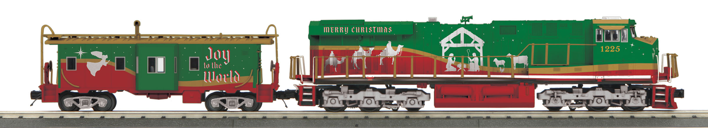 Christmas (Traditional) ES44AC Imperial Diesel & Caboose Set image