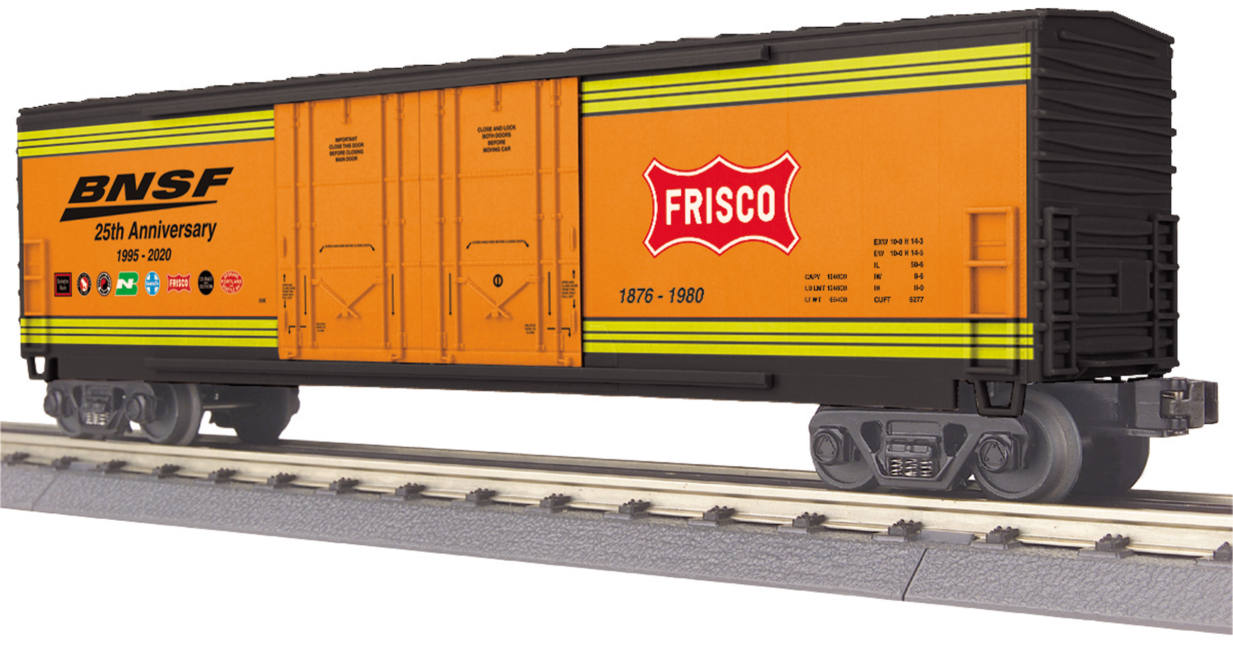 BNSF (25th Anniversary) 8-Car 50' Double Door Plugged Boxcar - Frisco image