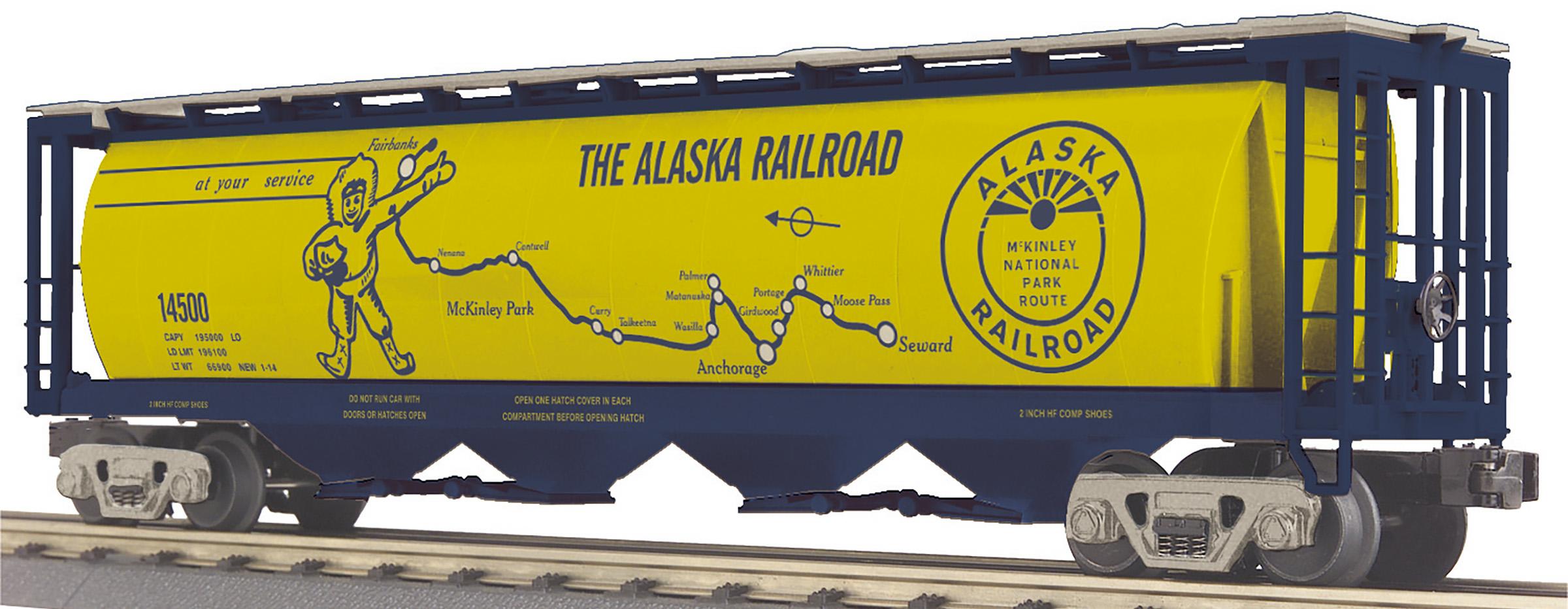 Alaska 4-Bay Cylindrical Hopper Car (Map) image